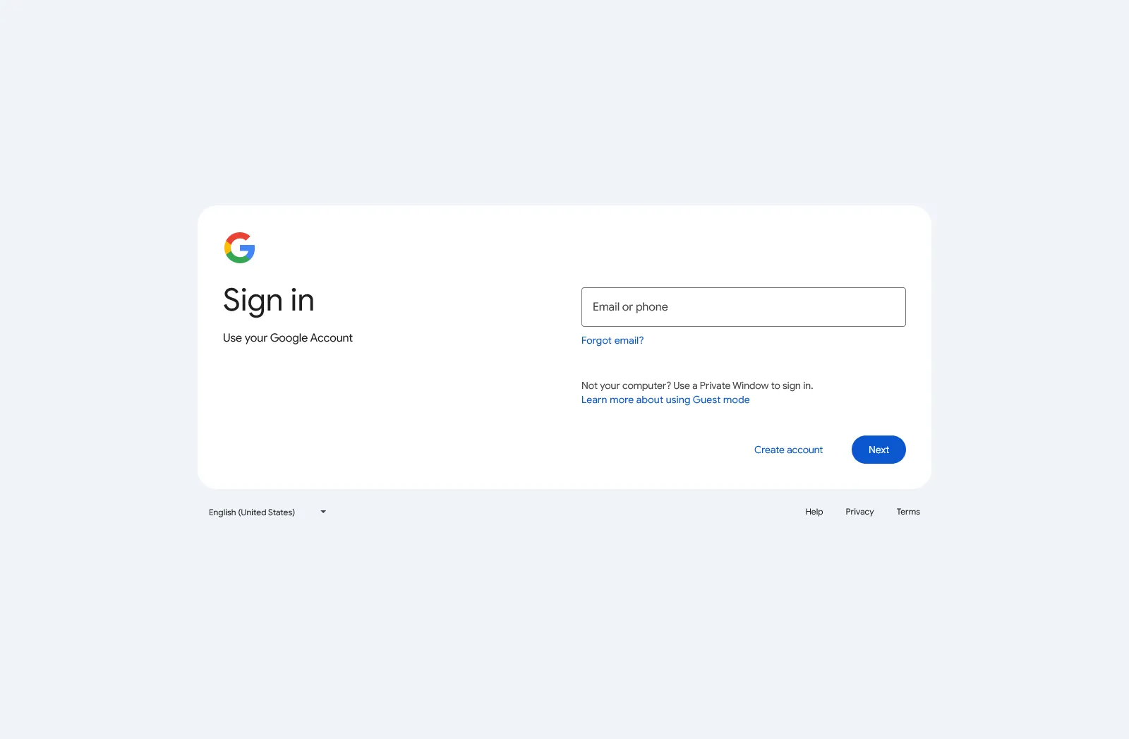 log in