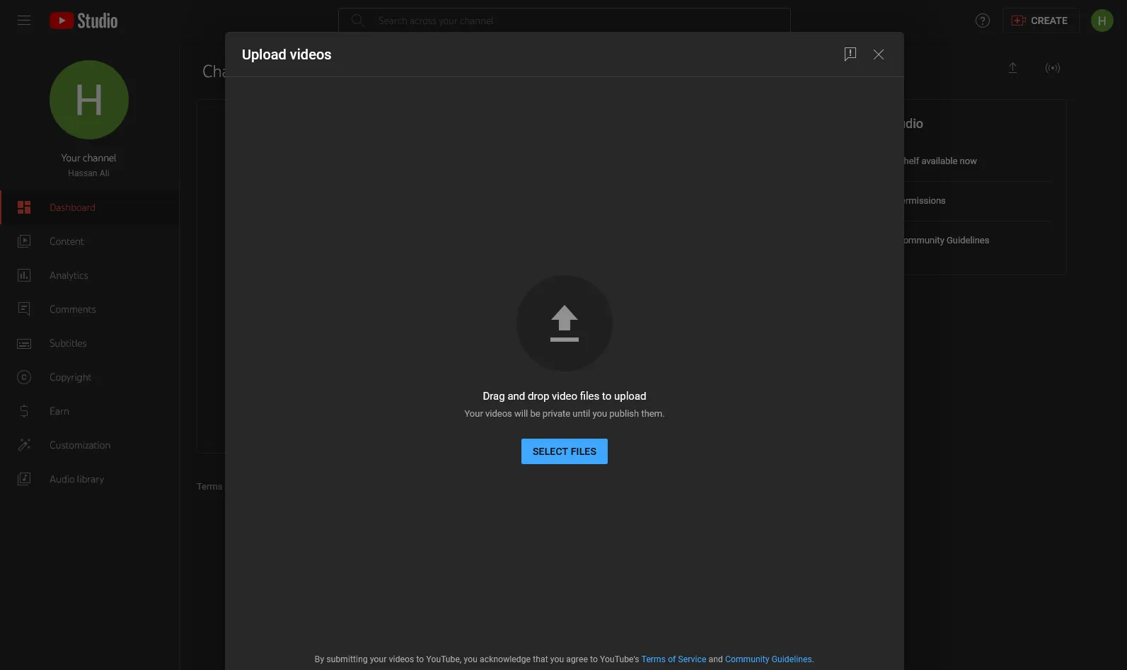 upload your video